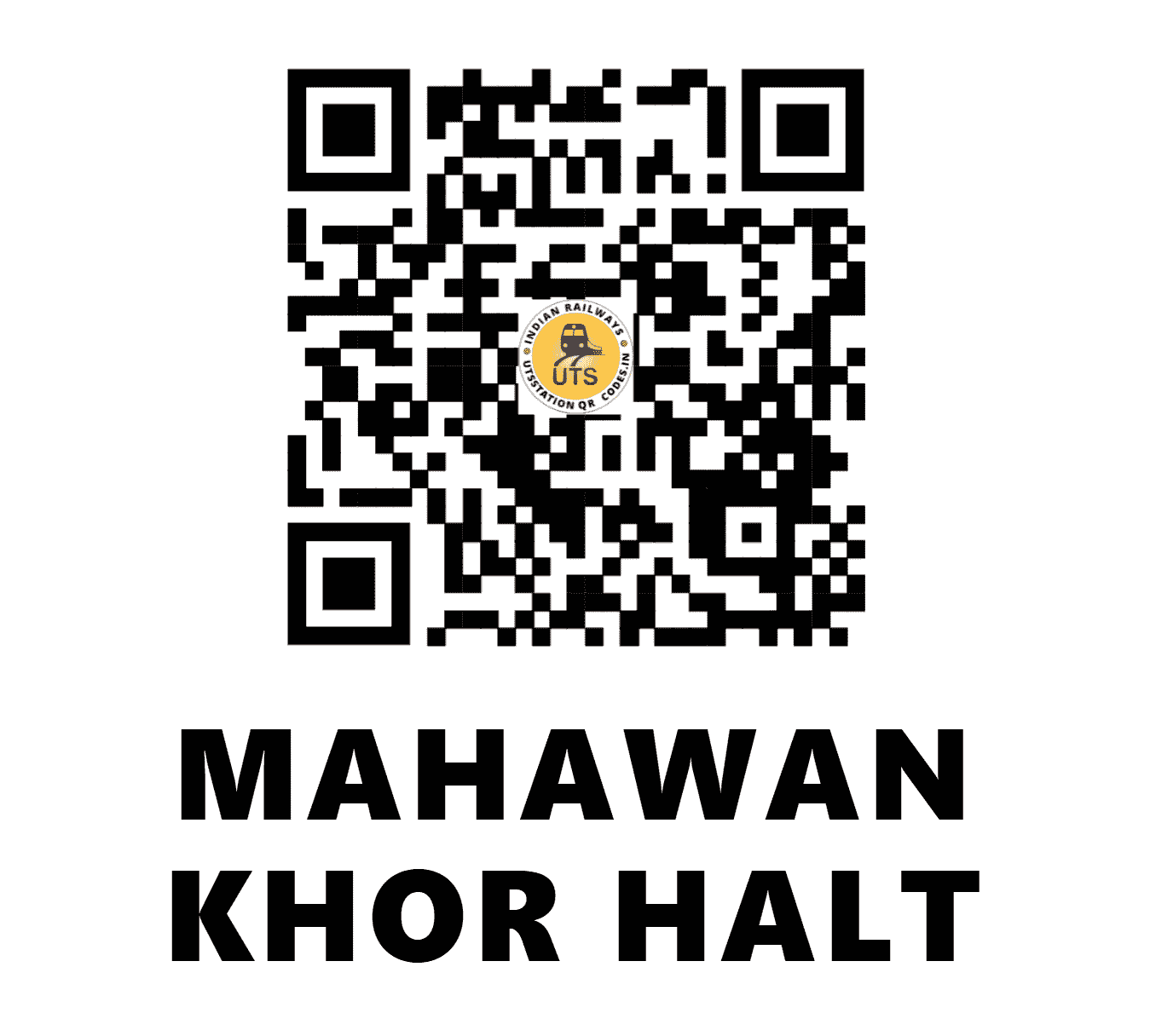 UTS QR Code for MAHAWAN KHOR HALT - MVKR (NE - UTTAR PRADESH)